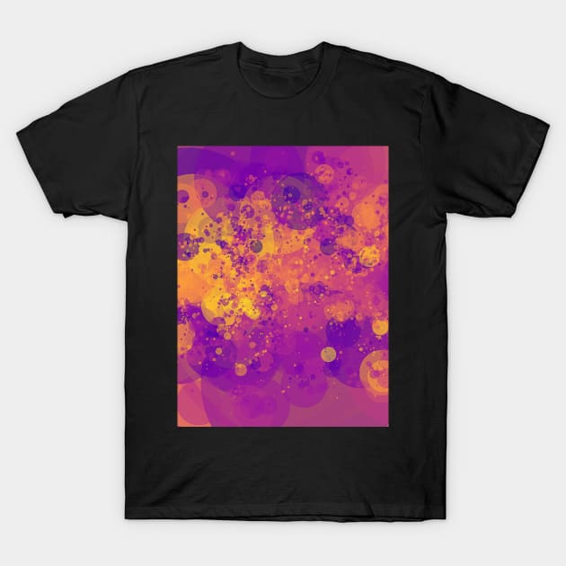 My happy bubbles pattern in orange and purple T-Shirt by Starlight Tales